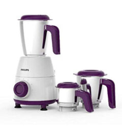 Philips 500W 3 Jar Mixer Grinder (HL7505,White and Purple) -0