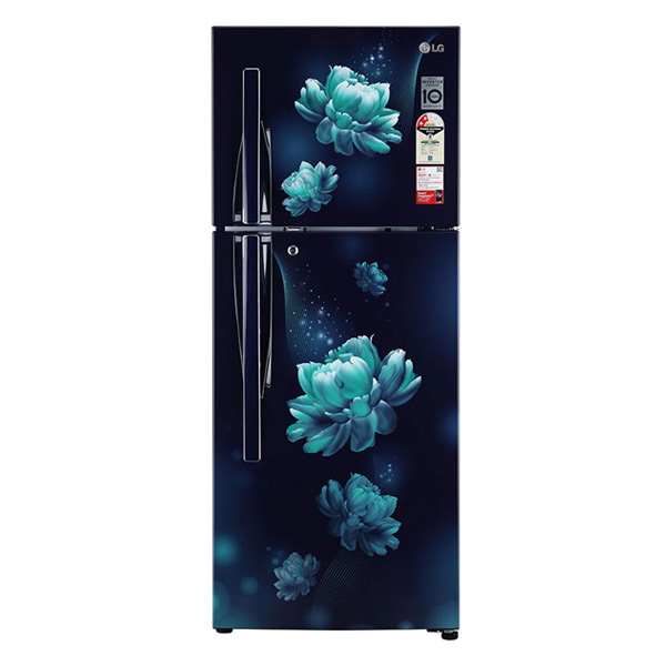 LG 260 L 2 Star Inverter Frost Free Double Door Refrigerator(GLS292RBCY,Blue Charm ,Convertible)-0