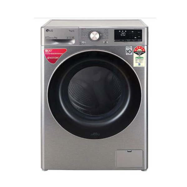 LG 9 kg 5 Star Full Automatic Front Load Washing Machine (FHV1409ZWP, Platinum Silver)-0