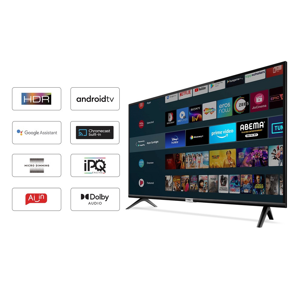 TCL 109 cm (43 inches) Full HD Android Smart LED TV (43S5200,Black)-12537