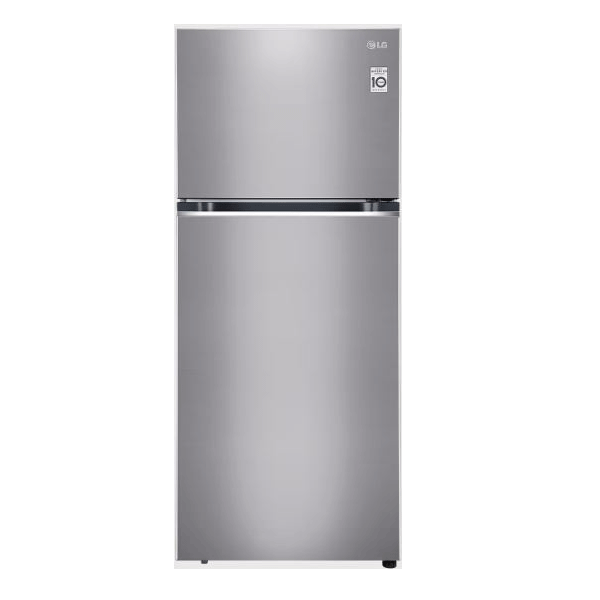 LG 408 L 2 Star Frost Free Smart Inverter Double Door Refrigerator (GLN412SDSY, Dazzle Steel)-0