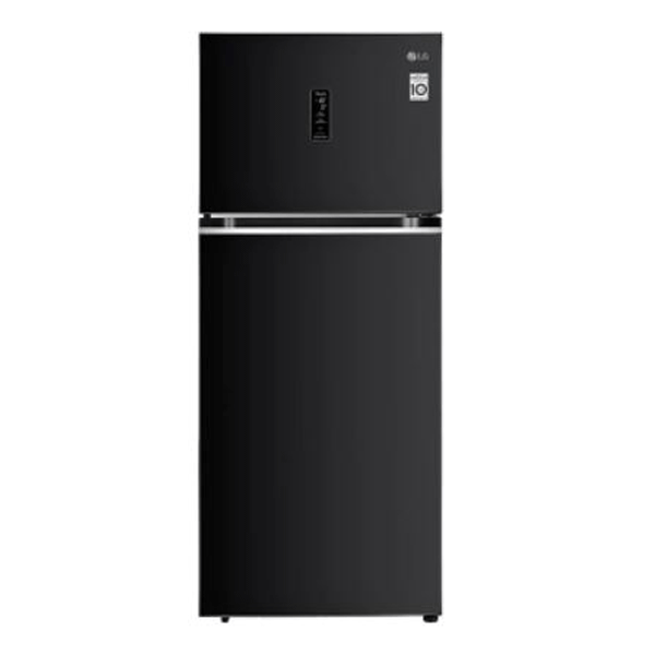 LG 408 L 3 Star Frost Free Double Door Refrigerator(LG GLT412VESX,Ebony Sheen,Convertible)-0