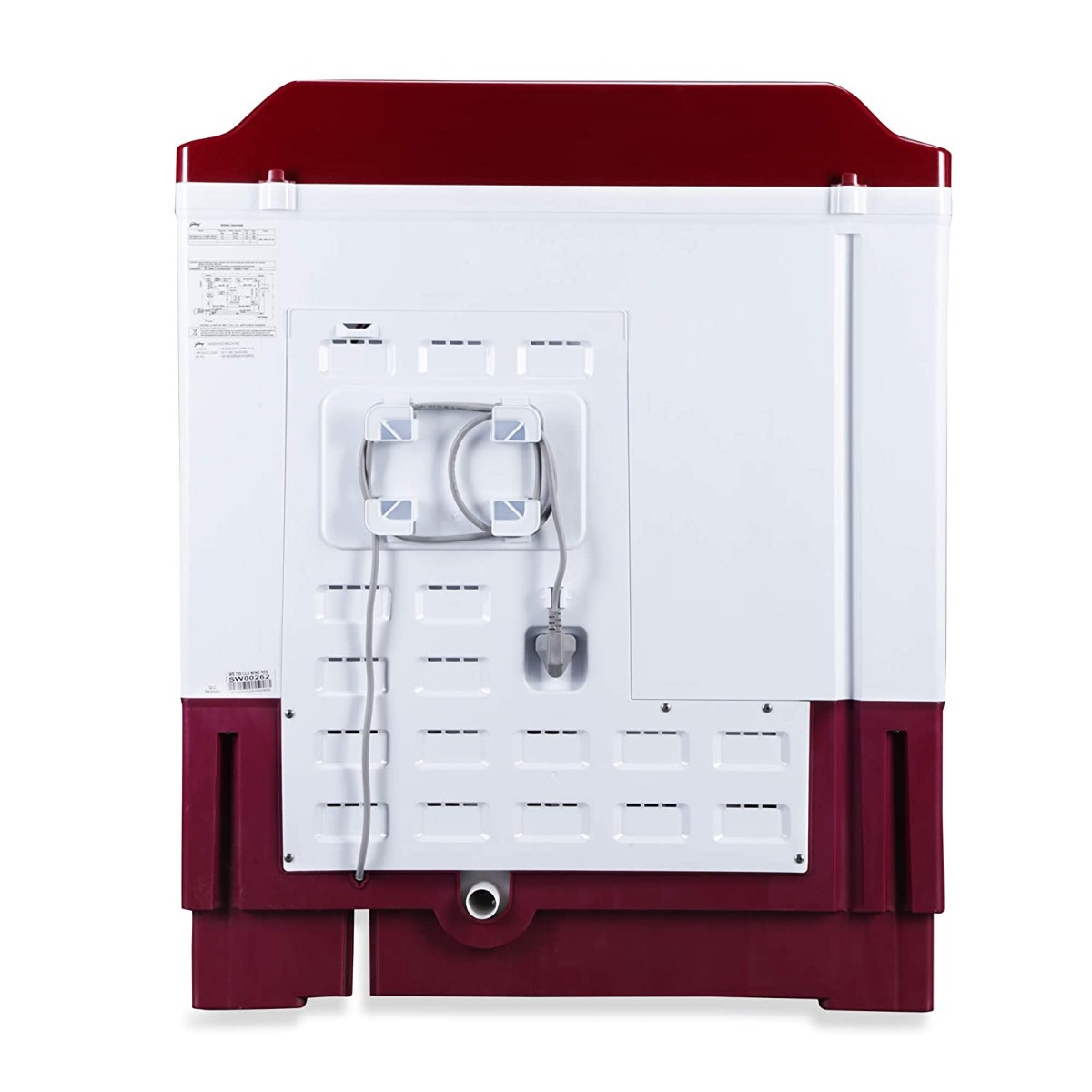 Godrej 8 Kg 5 Star Semi Automatic Washing Machine (WSEDGECLS805.0SN2MWNRD, Wine Red)-12720