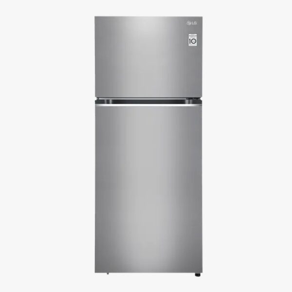 LG 408 L 2 Star Inverter Frost Free Double Door Refrigerator (GLS412SPZY,Shiny Steel)