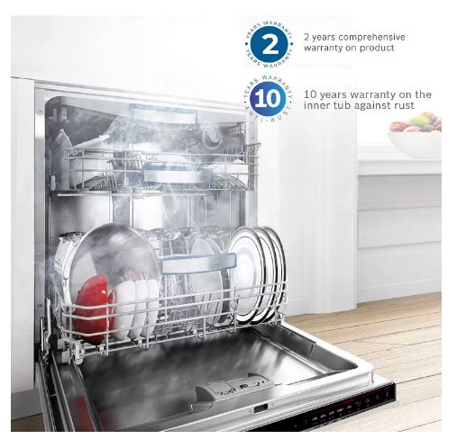 Bosch 13 Place Settings Dishwasher (SMS66GI01I, Silver Inox)-13889