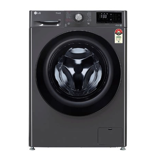 LG 9 Kg 5 Star Full Automatic Front Load Washing Machine (FHV1409Z4M,Black,Wifi)-0