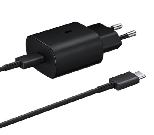 Samsung Charger 25W C-Type with Detachable Cable (EP-TA800NBEGIN) Black,Cable Included-14128