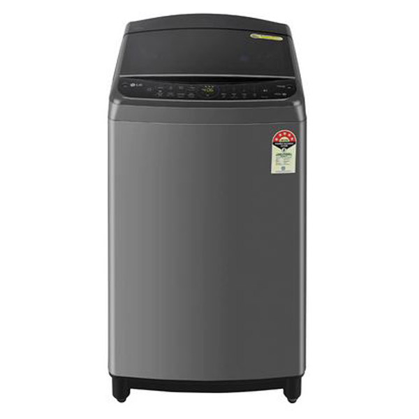 LG 9 Kg Full Automatic Top Load Washing Machine (THD09SWM, Middle Black, AI Direct Drive, In Built Heater & Steam) -0