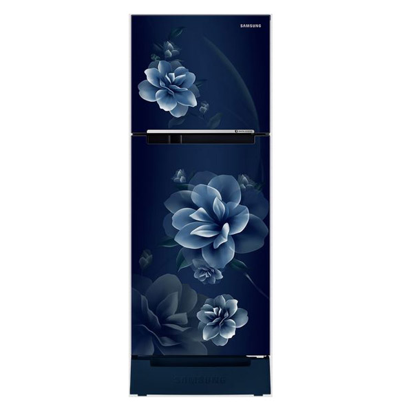 Samsung 236 L 2 Star Frost Free Double Door Refrigerator with Digital Inverter Technology (RT28C3122CU, Camellia Blue)-0