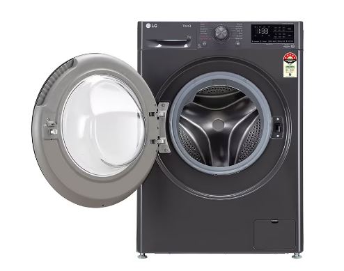 LG 7 kg 5 Star AI Direct Drive Technology Fully Automatic Front Load Washing Machine with In-built Heater (FHV1207Z2M,Middle Black with Black Door)-15430