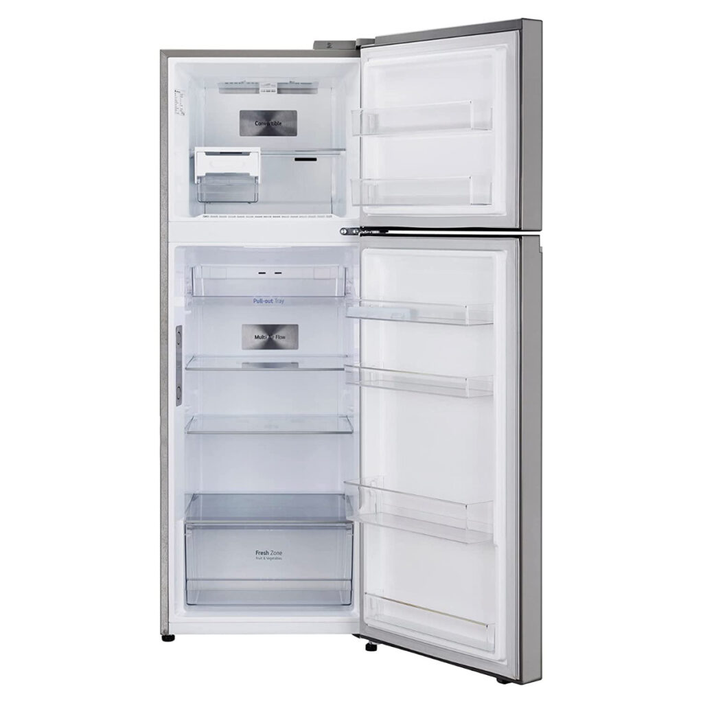 LG 343 L 3 Star Frost Free Inverter Double Door Refrigerator (‎GLT382TPZX, Shiny Steel, Convertible & Door Cooling+) -15688