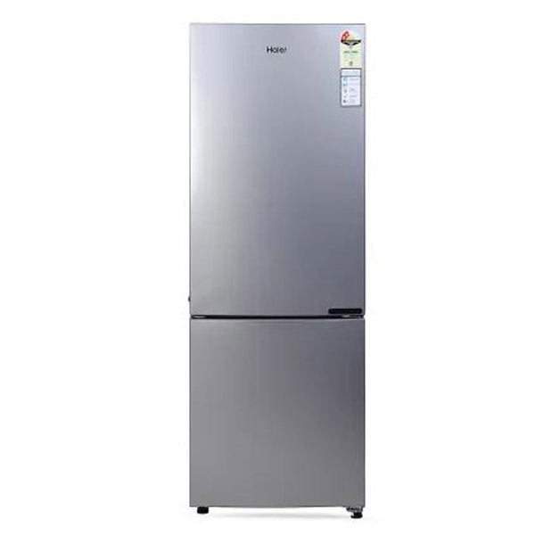 Haier 237 L 2 Star Bottom Mount Frost Free Double Door Refrigerator (HRB2872BMS-P,Moon Silver)-0