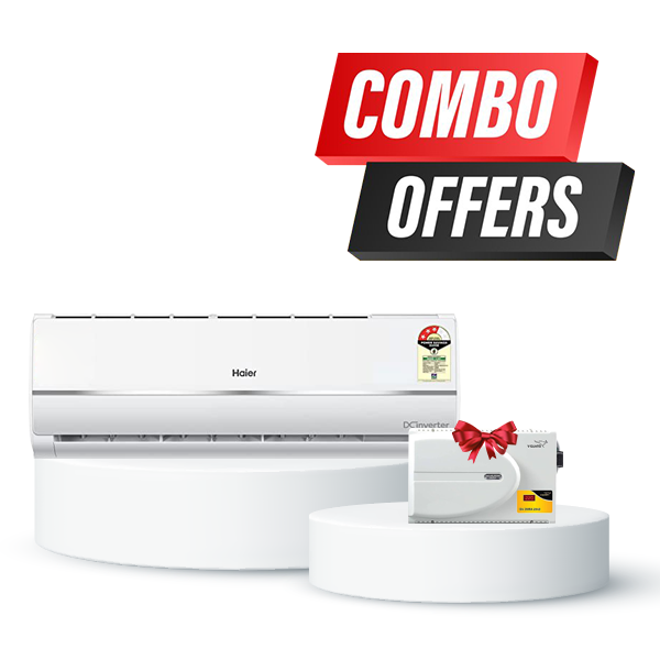 Haier 1 Ton 3 Star Split AC and Stabilizer Combo