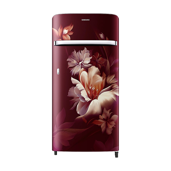 Samsung 189 L 5 Star Direct Cool Curve Design Refrigerator (RR21C2G25RZ,Midnight Blossom Red,2023)