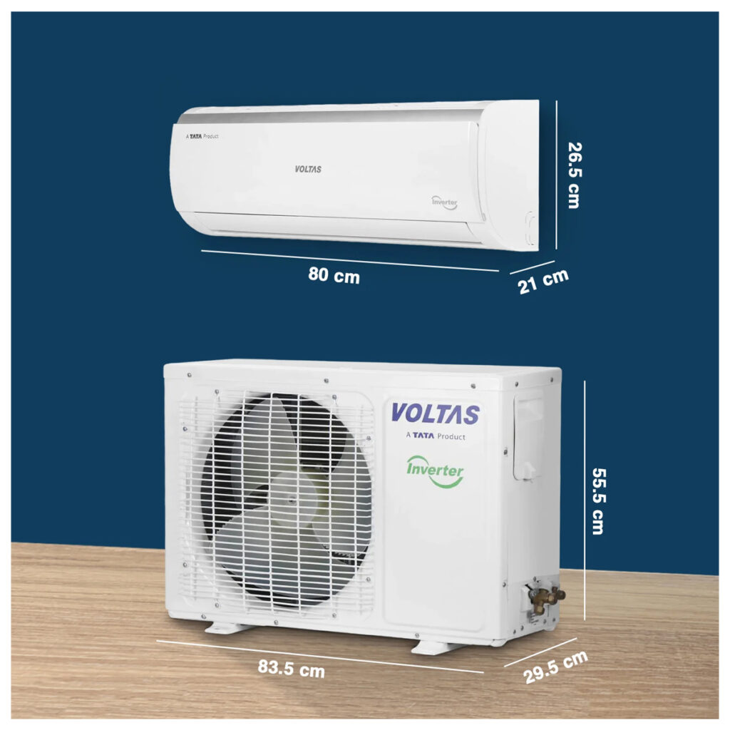 Voltas 1 Ton 5 Star Inverter Split AC 4-in-1 Convertible (1ST AC 125V VECTRA ELITE, White)