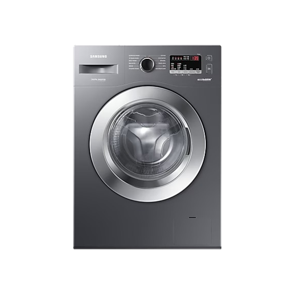 Samsung 7 KG Front Load washing machine, EcoBubble, DIT Motor, Hygiene Steam(WW70R22EK0X,Inox gray)