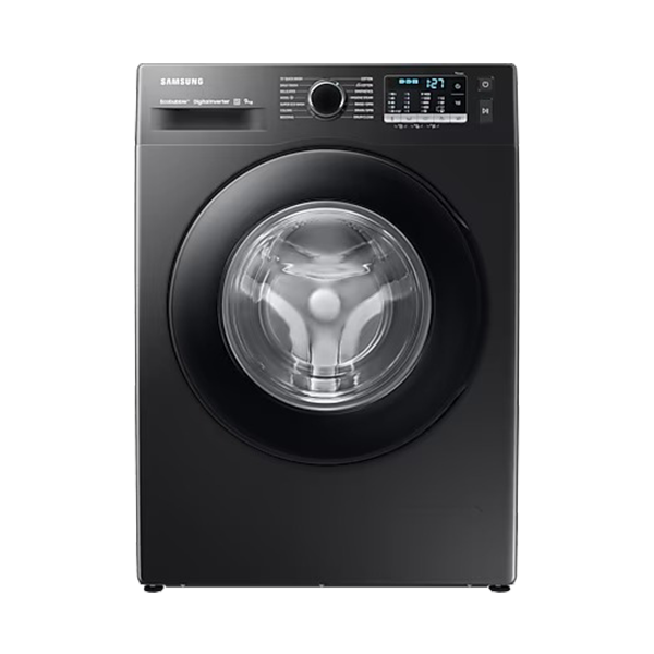 Samsung 9 kg Front load Washing Machine with Hygiene Steam & DIT Motor, EcoBubble (WW90TA046AB1,Black Caviar)