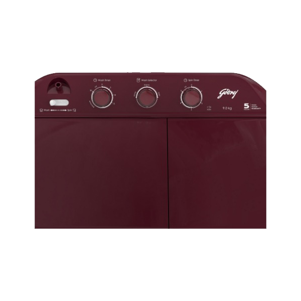Godrej 9 Kg 5 Star Semi Automatic Top Load Washing Machine (WS EDGE PRO 90 5.0 PPB3 WNRD,Autumn Red)