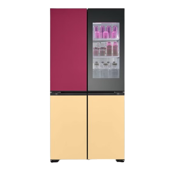 LG 617 L 3 Star French Door, Objet Collection with MoodUP®Refrigerators (GR-A24FDMMB,Lux Gray-Lux White)
