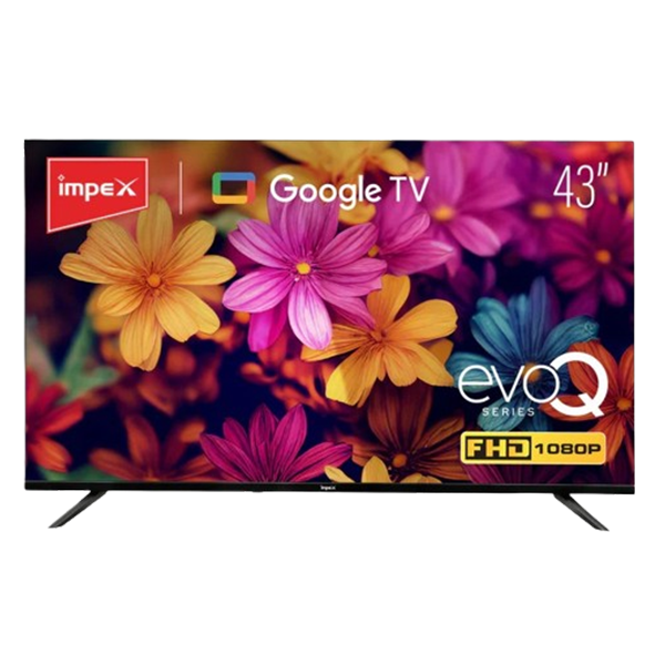 Impex 43 inch Full HD Google LED TV with 4 Year Warranty (EVOQ 43S3RLD2,Black)