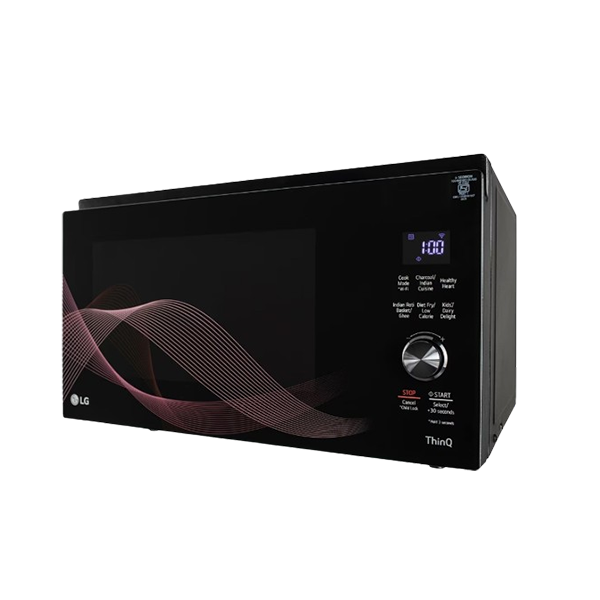 LG 32L WiFi Healthy Heart™ Charcoal Microwave Oven, Scan to Cook (MJEN326UHW,Black)