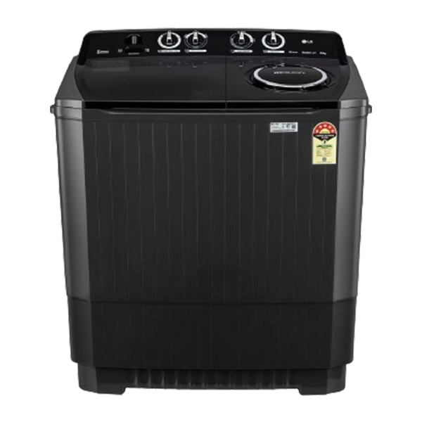 LG 8.5Kg Semi Automatic Top Load Washing Machine, Roller Jet Pulsator (Full Black,P8535SLMZ)