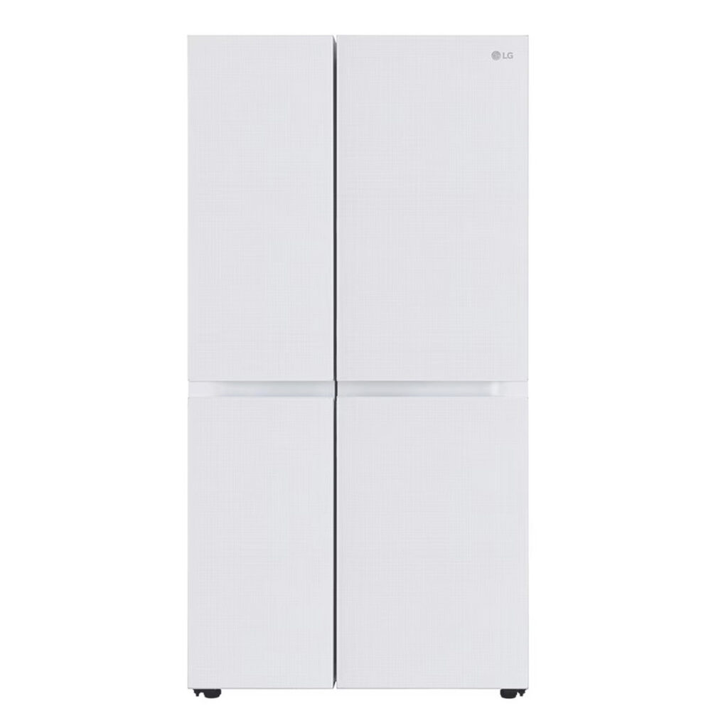 LG 650 L Convertible Side by Side Refrigerator with Premium Glass Door, Smart Inverter Compressor(GL-B257DLW3,Linen White)