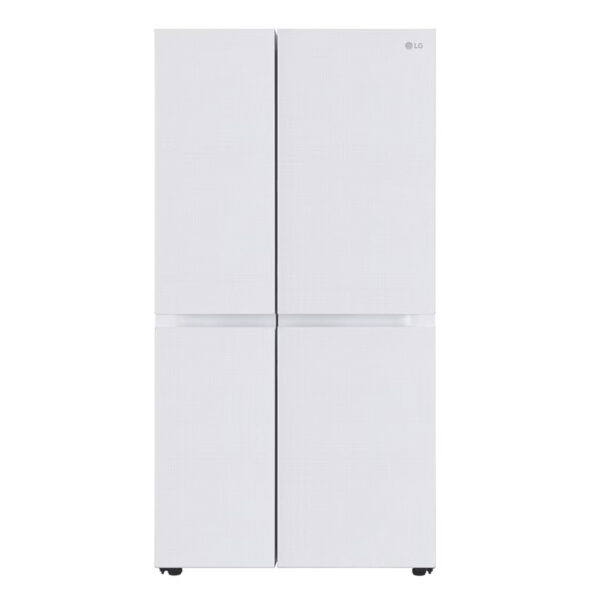 LG 650 L Convertible Side by Side Refrigerator with Premium Glass Door, Smart Inverter Compressor(GL-B257DLW3,Linen White)