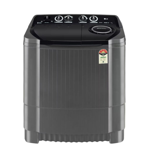 LG 9.5Kg, Semi Automatic Top Load Washing Machine, , Roller Jet Pulsator + Soak (P9555SKAZ, Middle Black)