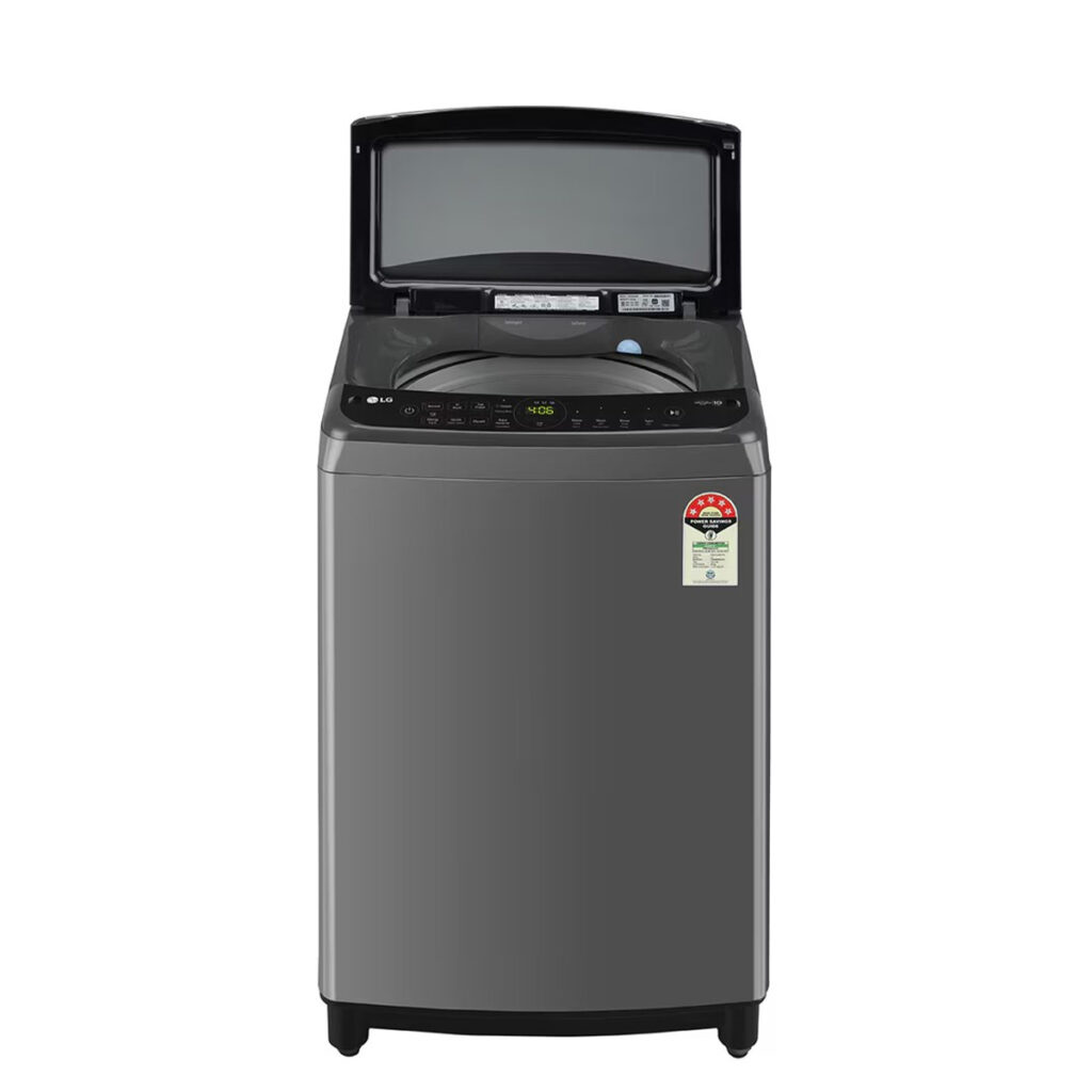 LG 8Kg Top Load Washing Machine, AI Direct Drive™, In-built Heater (THD08SPM, Middle Black)