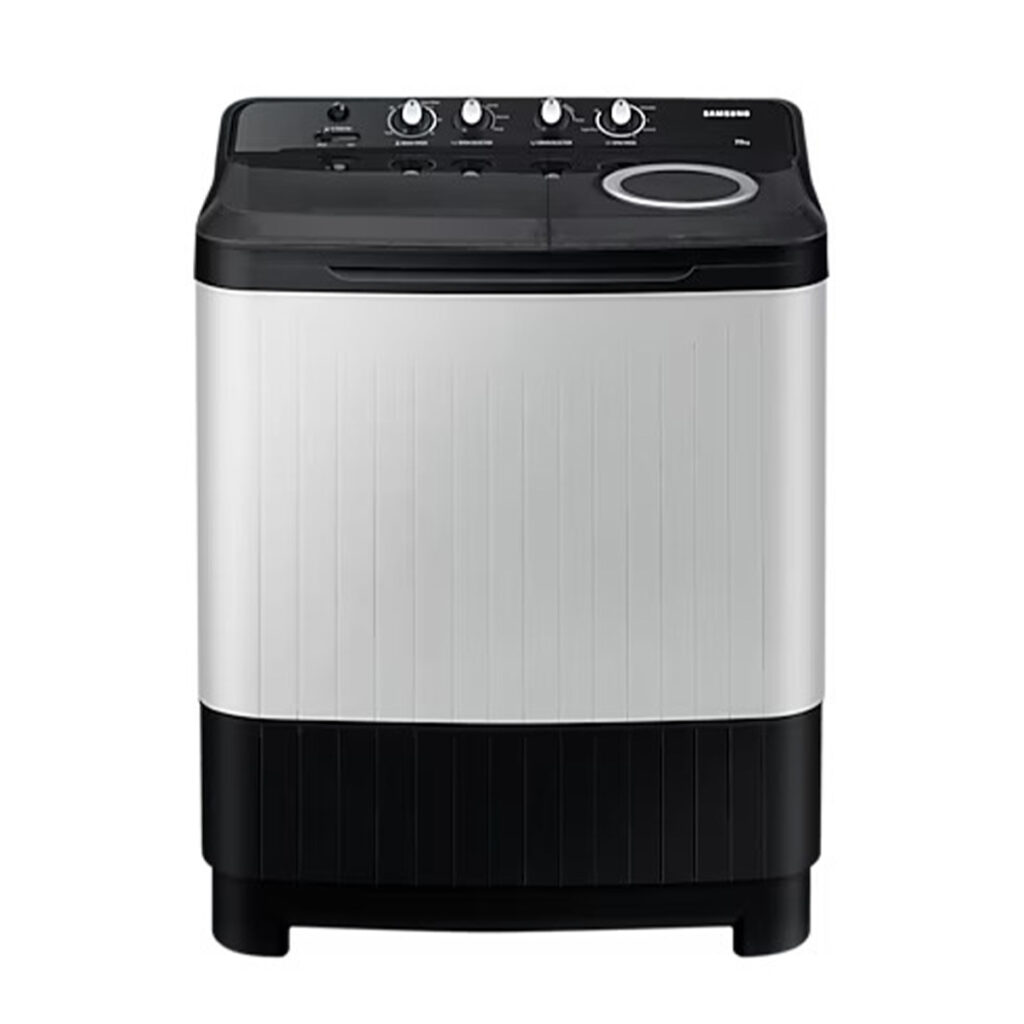 Samsung 7.5 kg 5 Star Semi Automatic Washing Machine with Hexa Storm Pulsator (WT75C3200GG, Light Gray)