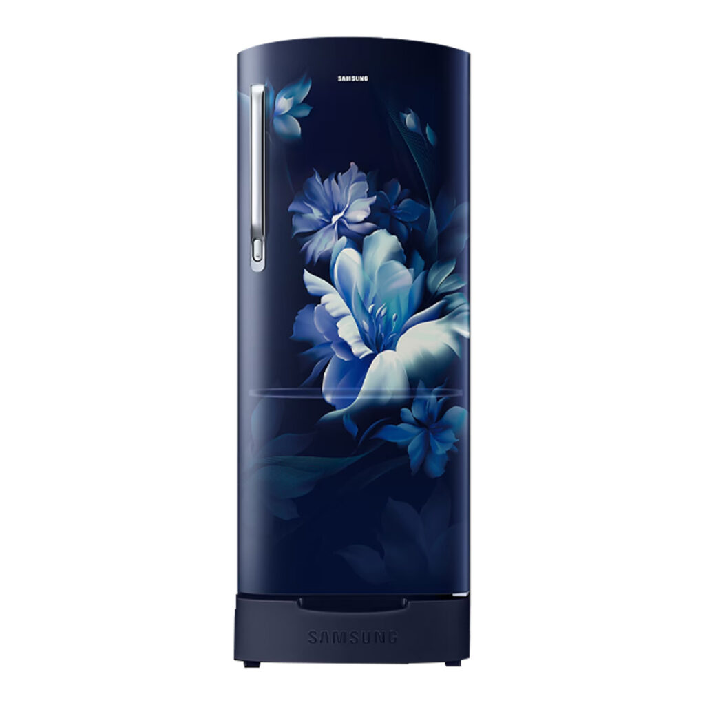 Samsung 183 L 3 Star Single Door Refrigerator (RR20D1823UZ, Midnight Blossom Blue)