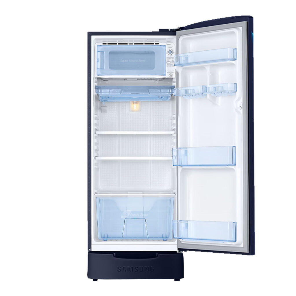 Samsung 183 L 3 Star Single Door Refrigerator (RR20D1823UZ, Midnight Blossom Blue)