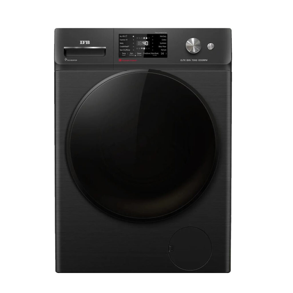 IFB 8 kg 5 Star Fully Automatic Front Load Washing Machine,1200 rpm With Wi-Fi(Senator BXN 8012K, Black)