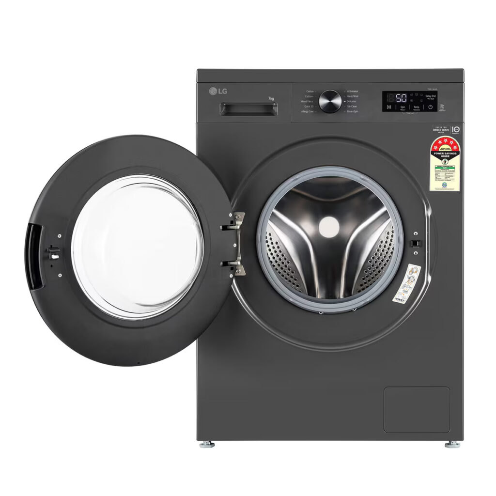 LG 7Kg 5 Star Front Load Washing Machine, AI Direct Drive With Wi-Fi (FHB1207Z4M, Middle Black)