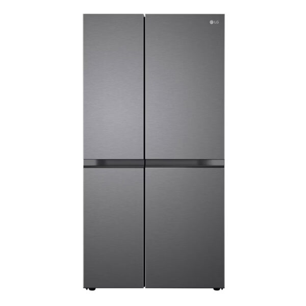 LG 650L 3 Star Convertible Side by Side Refrigerator (GL-B257JDS3, Dazzle Steel)