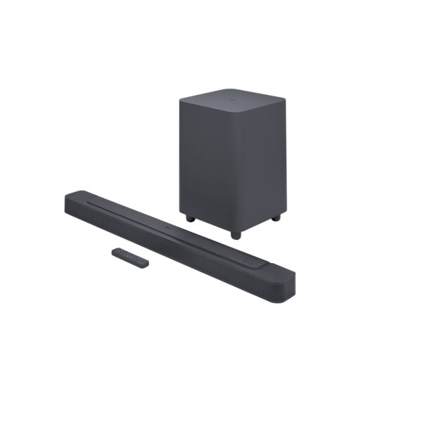 JBL Bar 3.1 Channel 590W Dolby Atmos® and MultiBeam™ Surround Sound wireless Subwoofer (Bar 500,Black)