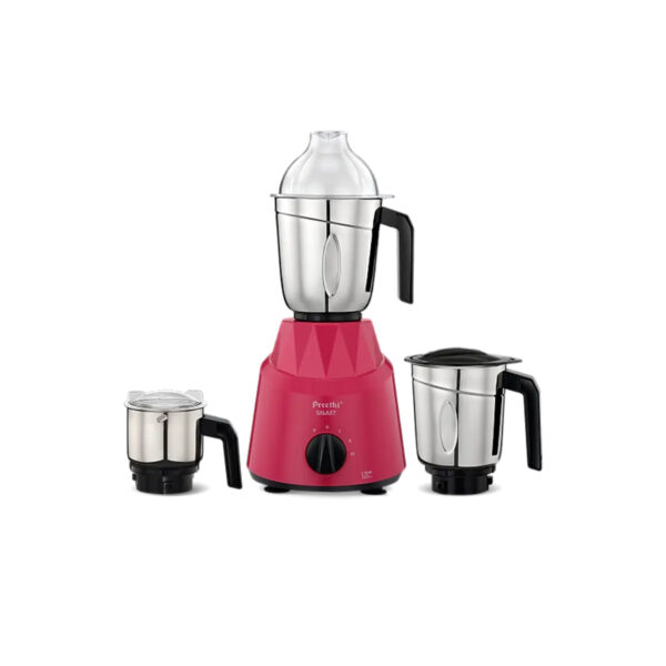 Preethi Galaxy 750 W Mixer Grinder 3 Jars (MG 261,Pink)