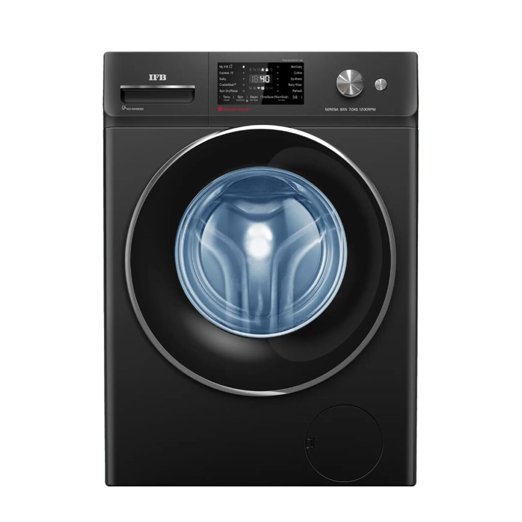 IFB 7 kg 5 Star Fully Automatic Front Load Washing Machine,1200 rpm With Wi-Fi(Serena BXN 7012K, Black)