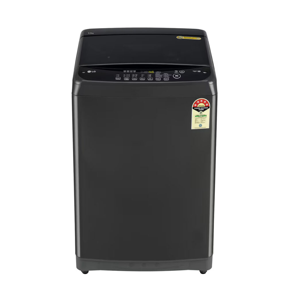 LG 8Kg 5 Star Fully Automatic Top Load Washing Machine (T80SPMB1Z, Middle Black)