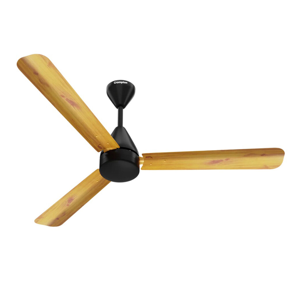 Crompton 1200 mm Energion Cookie BLDC Ceiling Fan (340 Rpm, Light Pine Wood)