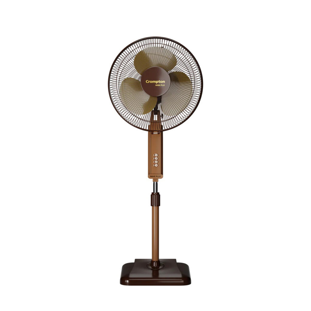 Crompton Hiflo Wave Plus Pedestal Fan (1330 Rpm, Choco Brown)