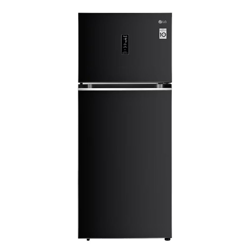 LG 466L 2 Star Double Door Refrigerator, Smart Inverter Compressor, Wi-Fi (GL-T492MESY, Ebony Sheen)