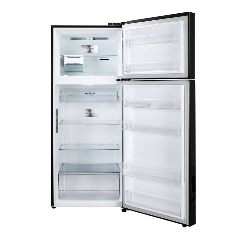 LG 466L 2 Star Double Door Refrigerator, Smart Inverter Compressor, Wi-Fi (GL-T492MESY, Ebony Sheen)