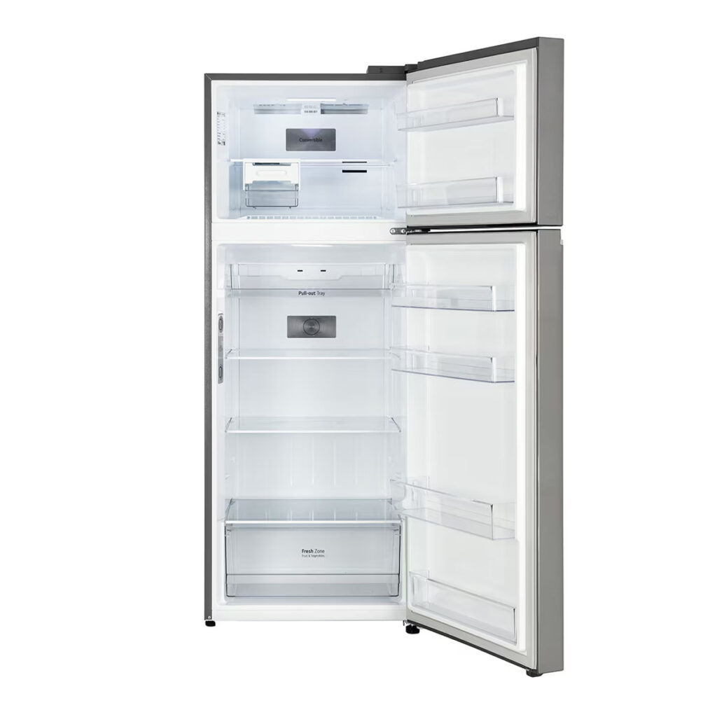 LG 466 L 1 Star Double Door Refrigerator with Smart Inverter Compressor (GL-T492NPZR, Shiny Steel Finish)