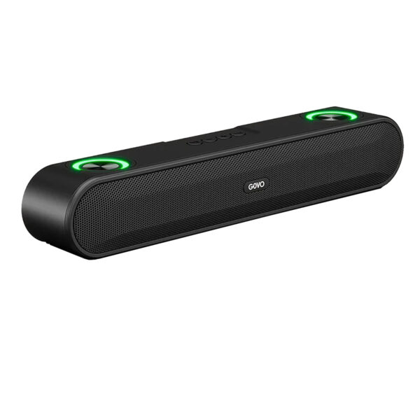 GOVO GOSURROUND 220 16W Bluetooth Sound Bar, 2000 Mah Battery (2.0 Channel, Platinum Black)