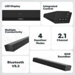 GOVO GOSURROUND 430 80W Wireless Bluetooth Soundbar (2.0 Channel, Platinum Black)