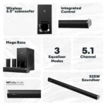 GOVO GOSURROUND 985 Dolby Digital , 525W Sound bar (5.1 Channel, Platinum Black)