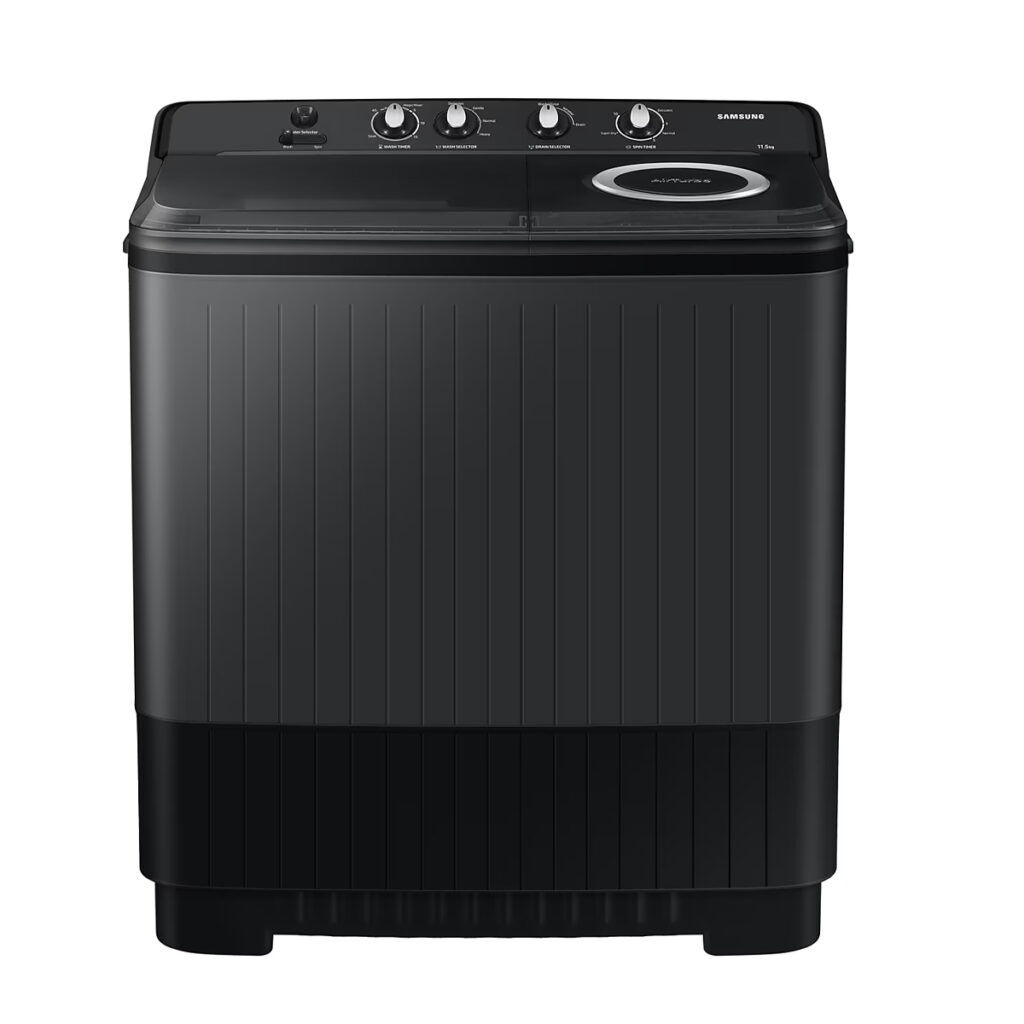 Samsung 11.5 kg Semi Automatic Washing Machine with Hexa Storm Pulsator (WT11A4260GD, Dark Gray)