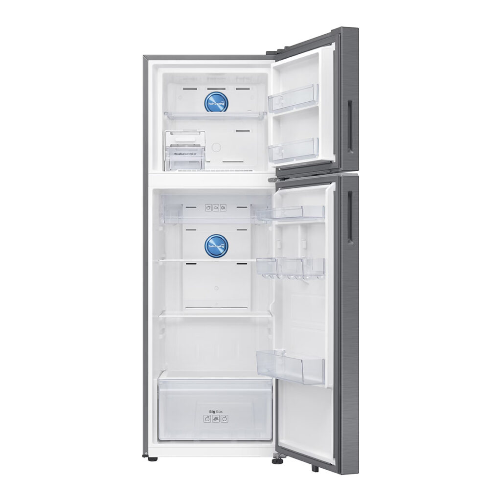 Samsung 350 L 2 Star BESPOKE AI Double Door Refrigerator (RT38DG5A2BS8, Elegant Inox)